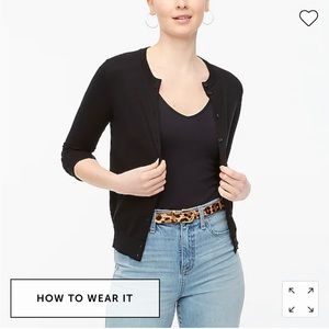 J.Crew Black Merino Wool Cardigan